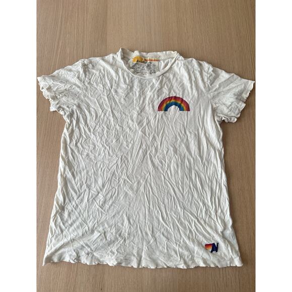 AVIATOR NATION RAINBOWTOP SHIRT SZ Medium HALF SHIRT Distressed - Picture 1 of 5